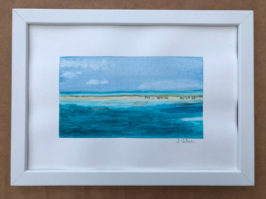 White Island, Ras Mohammed National Park, Original Watercolour Painting on Paper