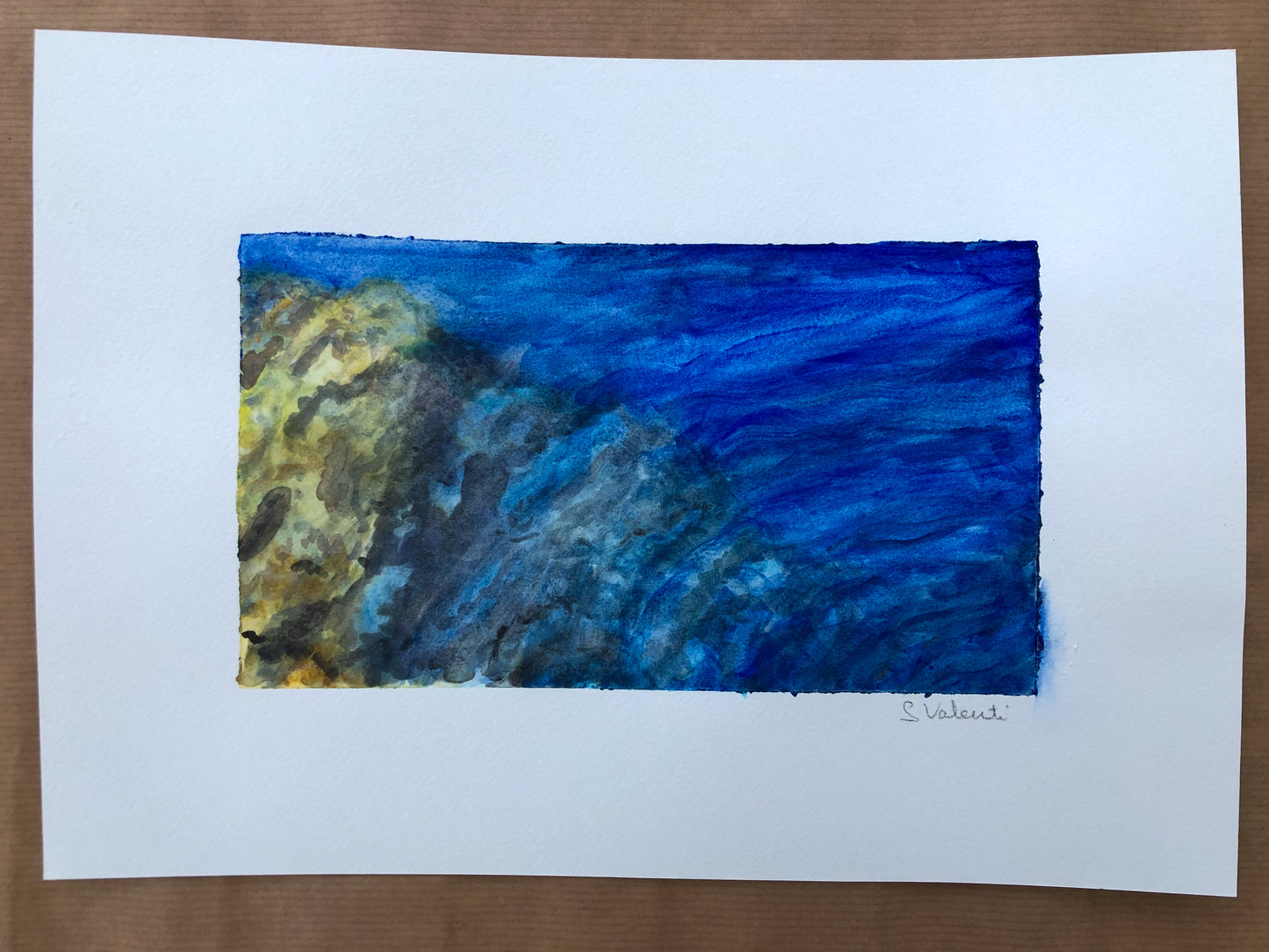 Reef through the water Original Watercolour Painting on Paper